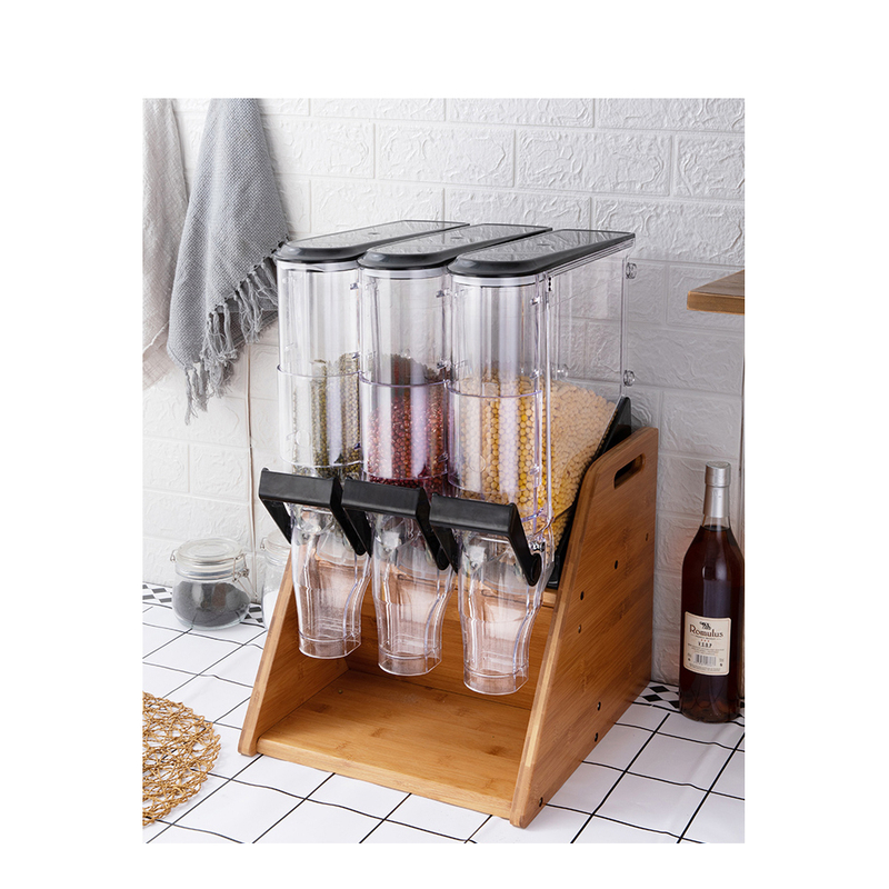 Dispensateur de bacs de gravité des aliments secs en vrac en vrac
