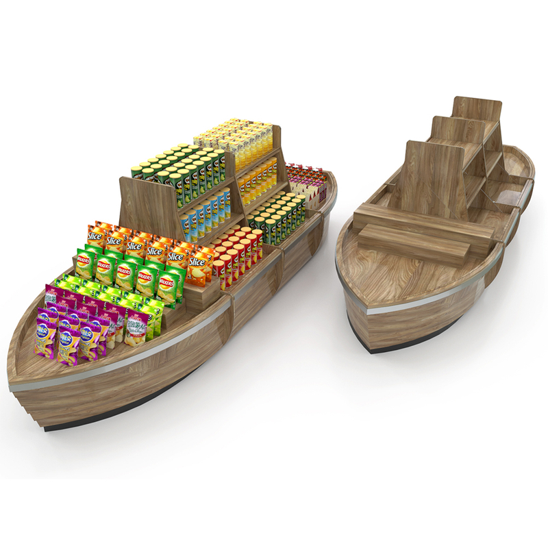 Table de promotion MDF de forme de bateau