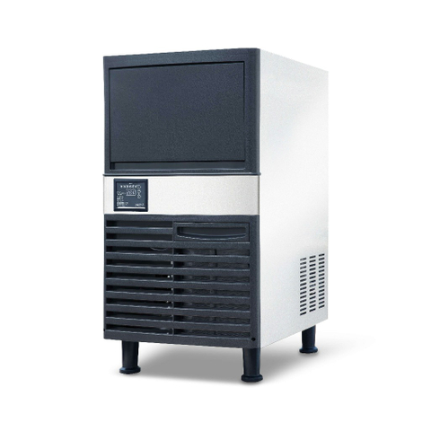36-55 kg / 24h Cube Machine de fabricant de glace commercial refroidi à l'air avec poubelle de rangement