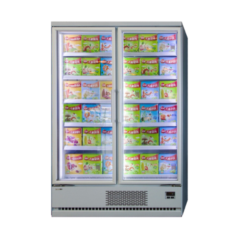 Multi-pont vertical plug-in <-18 ℃ Freinteur avec porte en verre 