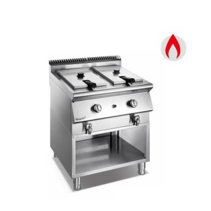 Gas commercial 2 plancher de réservoir Fryer