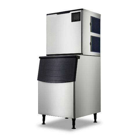 225-315 kg / 24h Cube de type modulaire de type Machine de glace commerciale refroidie avec poubelle de rangement