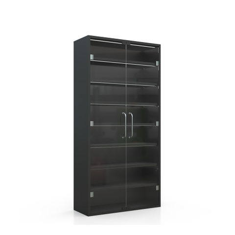 Armoire à rack d'affichage pour cigarette avec porte vitrée