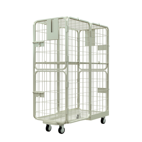 Chariot à cage à double porte à porte à porte double