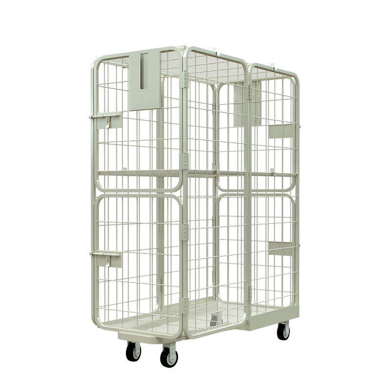 Chariot à cage à double porte à porte à porte double