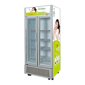 Supermarché Disqueur de porte en verre commercial Réfrigérateur