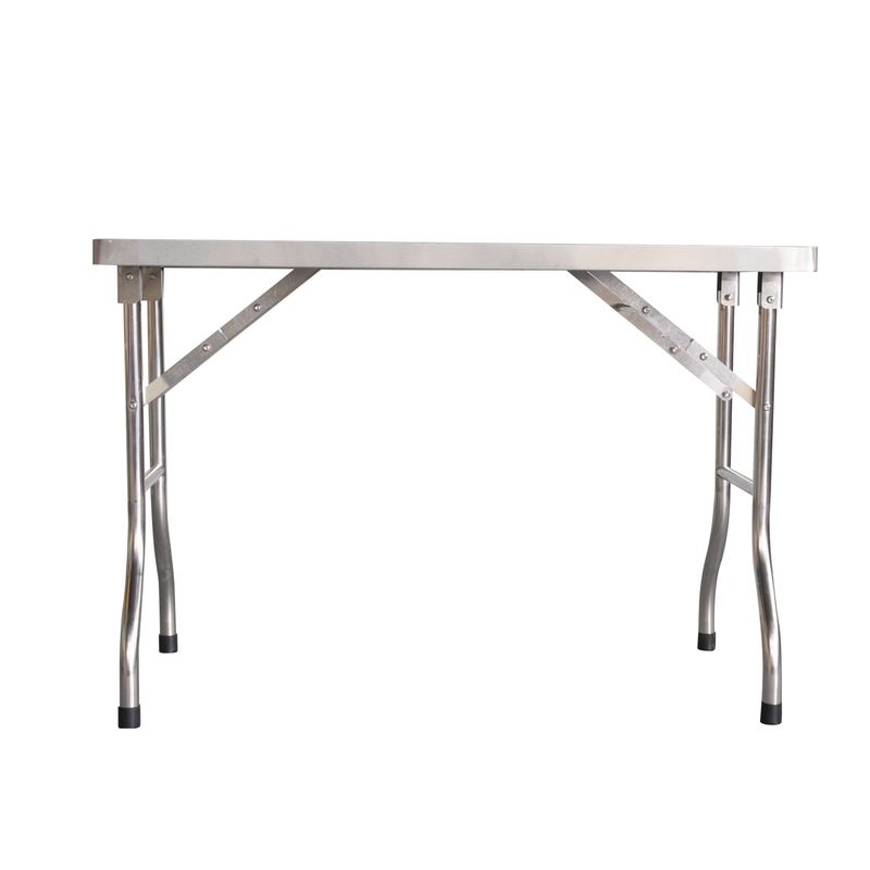 Table de travail en acier inoxydable pliable