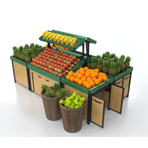 L'aluminium produit une grille d'affichage de fruits et de légumes pour les supermarchés et l'épicerie