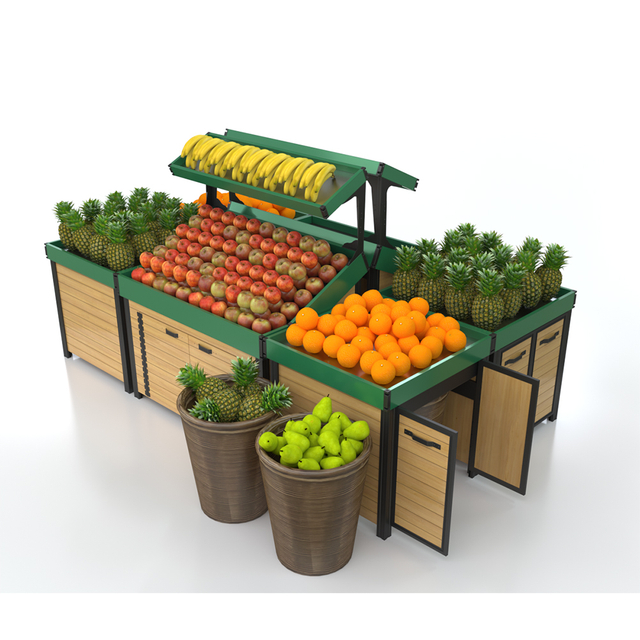 L'aluminium produit une grille d'affichage de fruits et de légumes pour les supermarchés et l'épicerie