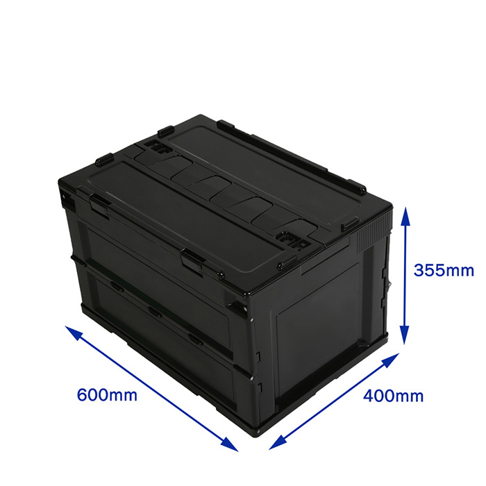 Bac de rangement pliable durable avec couvercle attaché