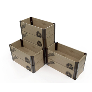 Caisse pliable à imprimé en bois
