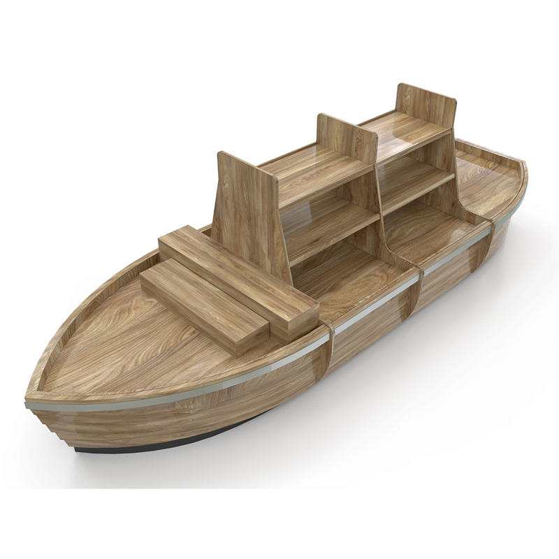 Table de promotion MDF de forme de bateau