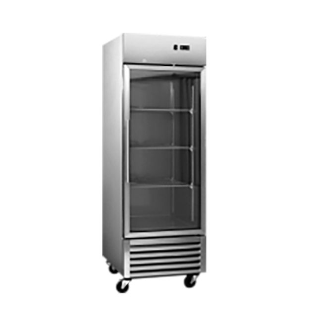 590L / 1 porte / 0 ℃ à 8 ℃ Réfrigération commerciale de porte de verre de vitre de refroidissement
