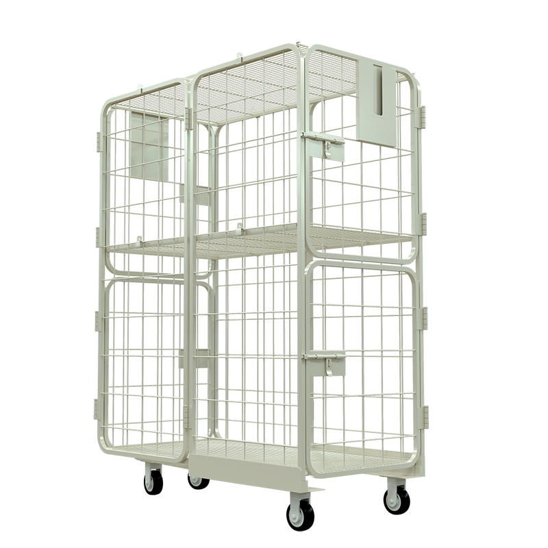 Chariot à cage à double porte à porte à porte double