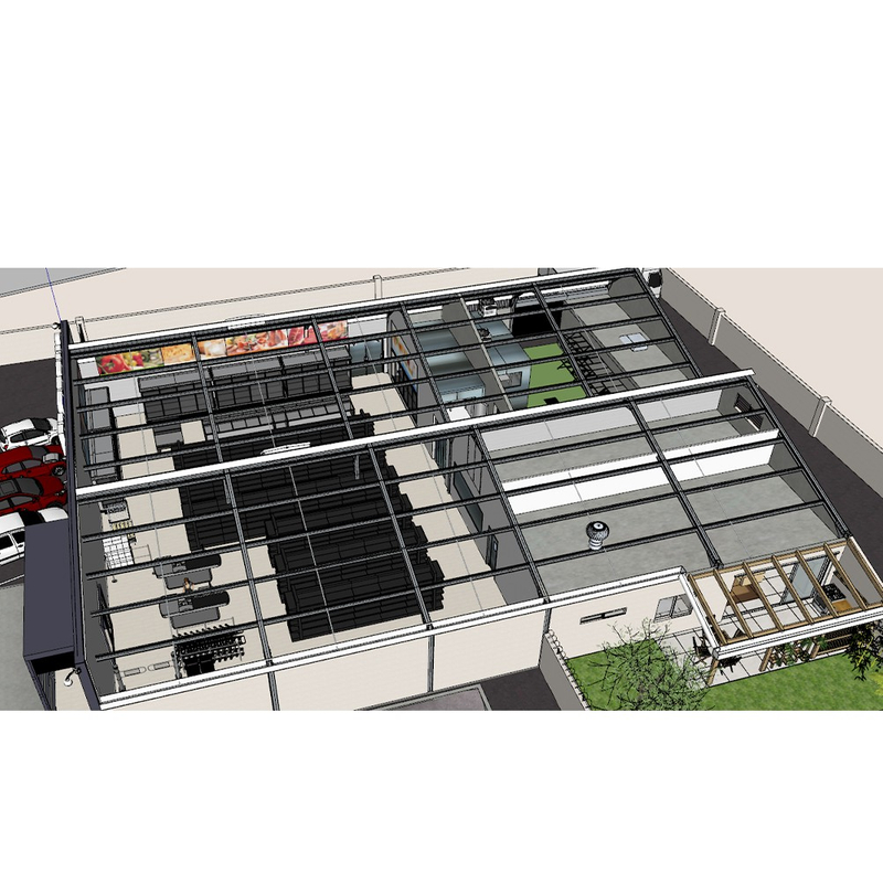 Supermarché de la structure en acier
