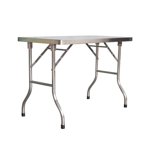 Table de travail en acier inoxydable pliable