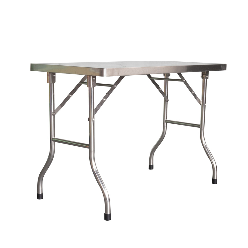 Table de travail en acier inoxydable pliable