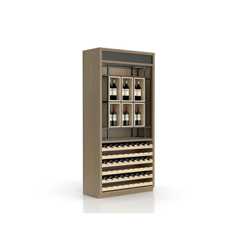 Rack d'affichage de vin créatif dans le supermarché