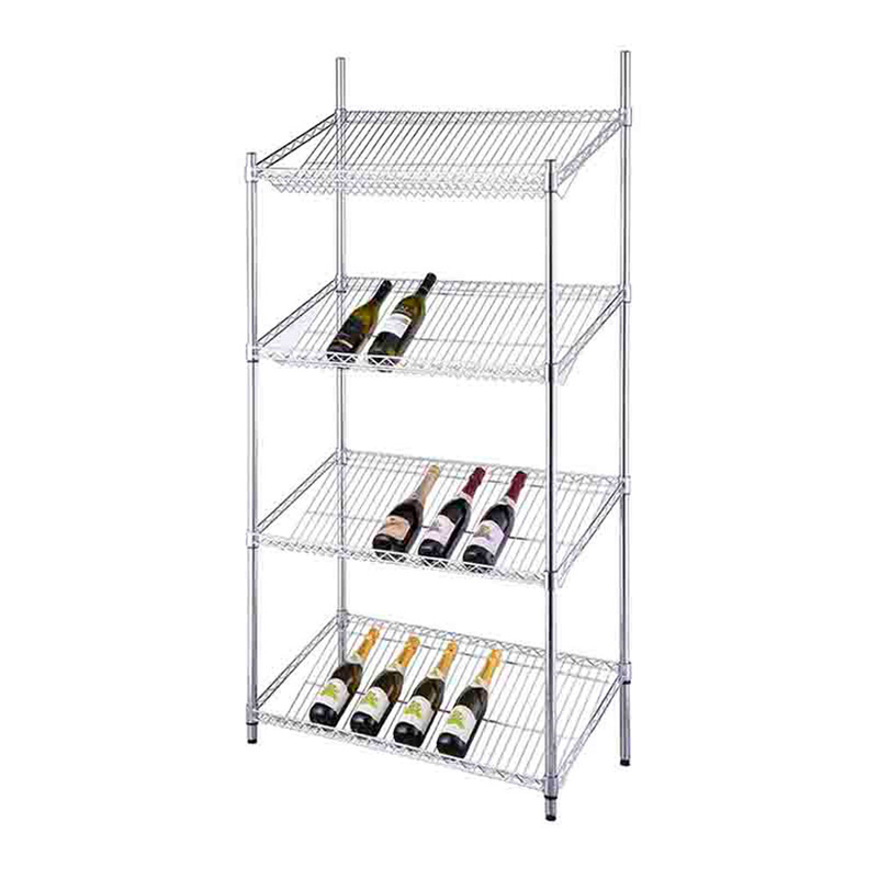 Casier à vin à fil chromé