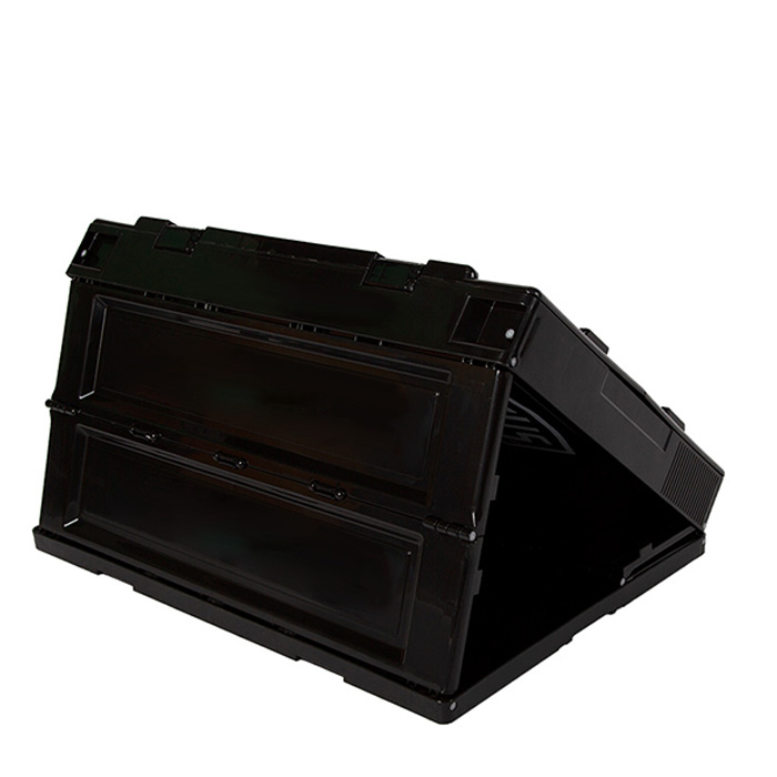 Bac de rangement pliable durable avec couvercle attaché