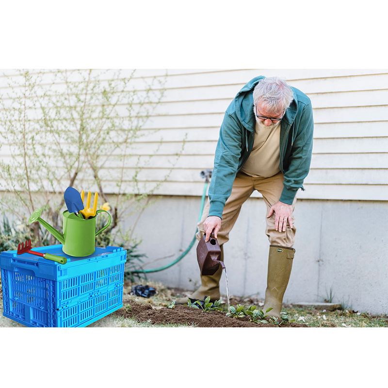 Blue pp grande caisse de rangement pliable