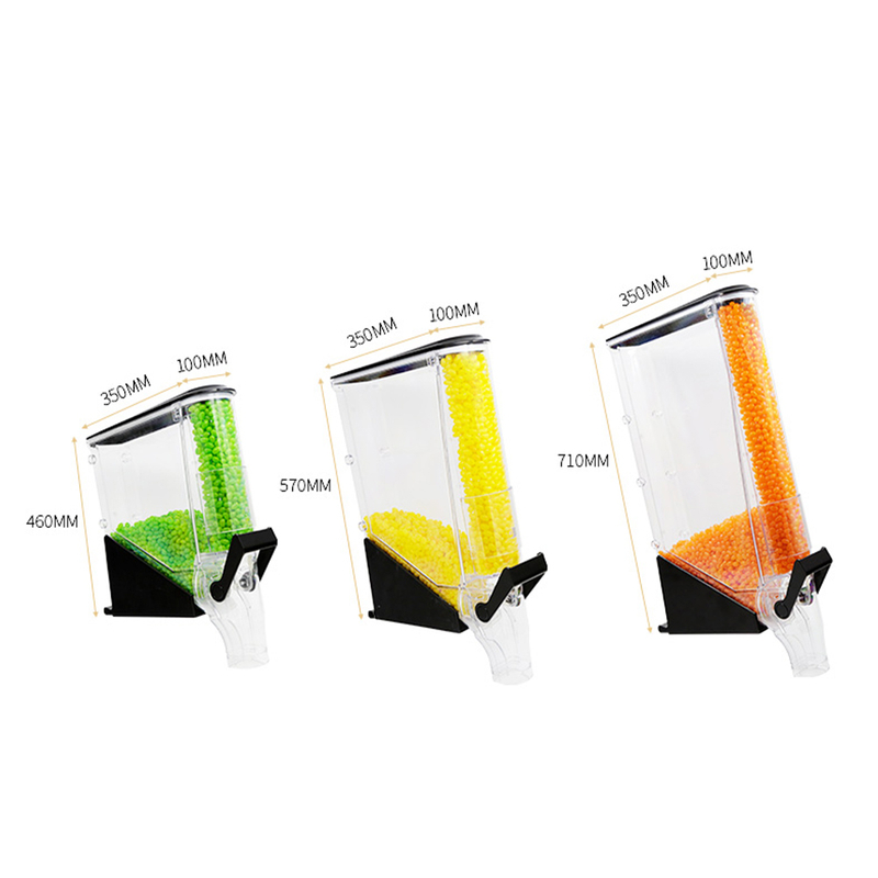 Dispensateur de bacs de gravité des aliments secs en vrac en vrac