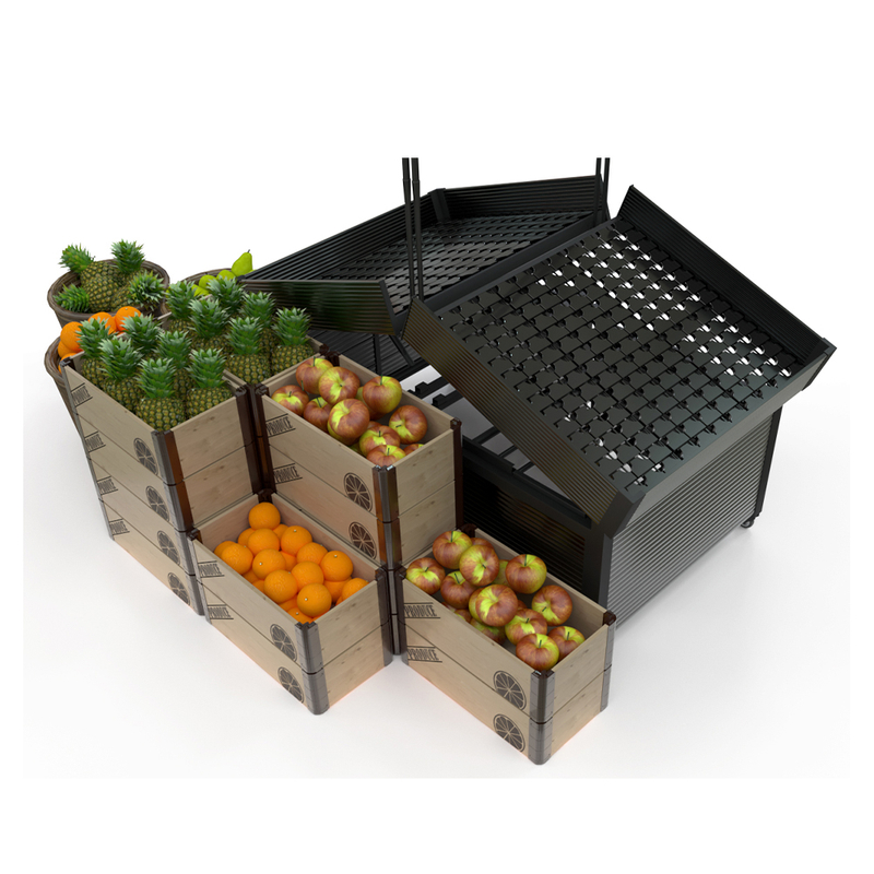 Caisse pliable à imprimé en bois