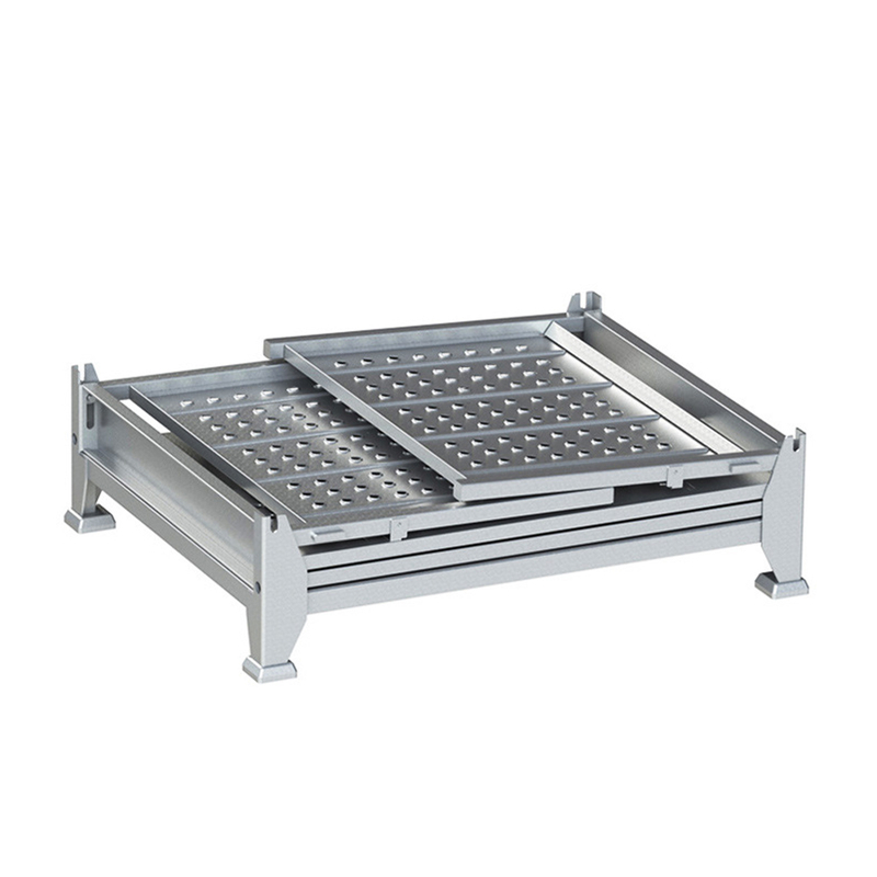 Boîte de palette logistique empilable pliable en métal durable