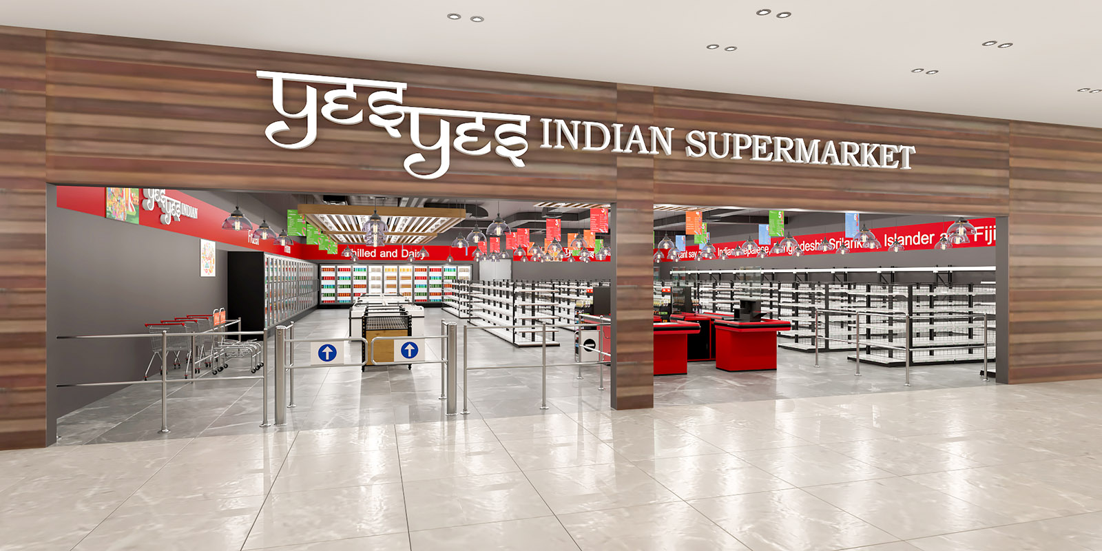 Entrée du supermarché