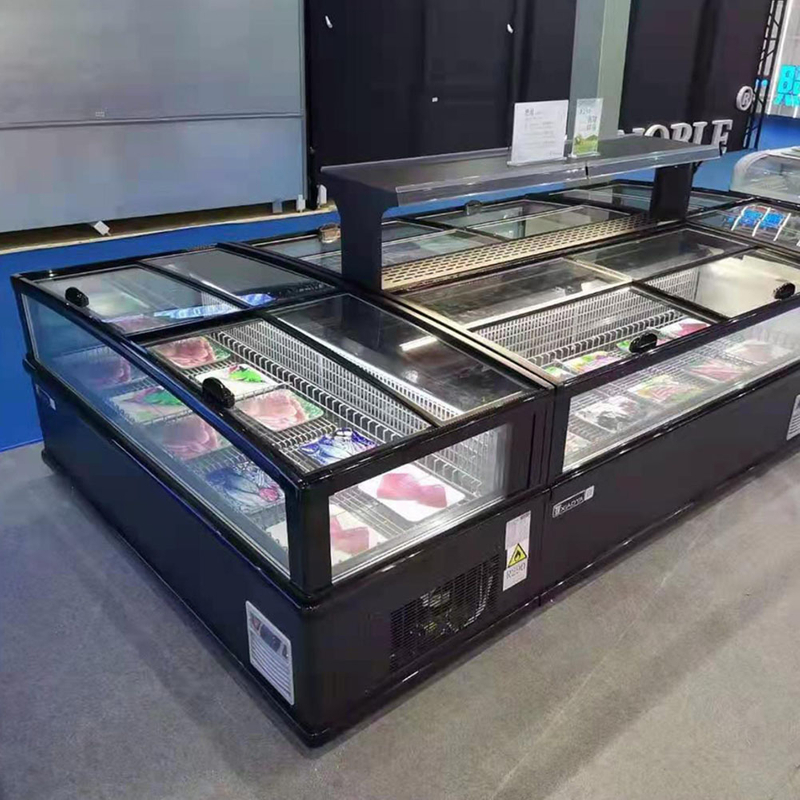 ≤-15 ℃ Affichage des supermarchés congélateur à île combinée