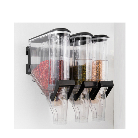 Dispensateur de bacs de gravité des aliments secs en vrac en vrac