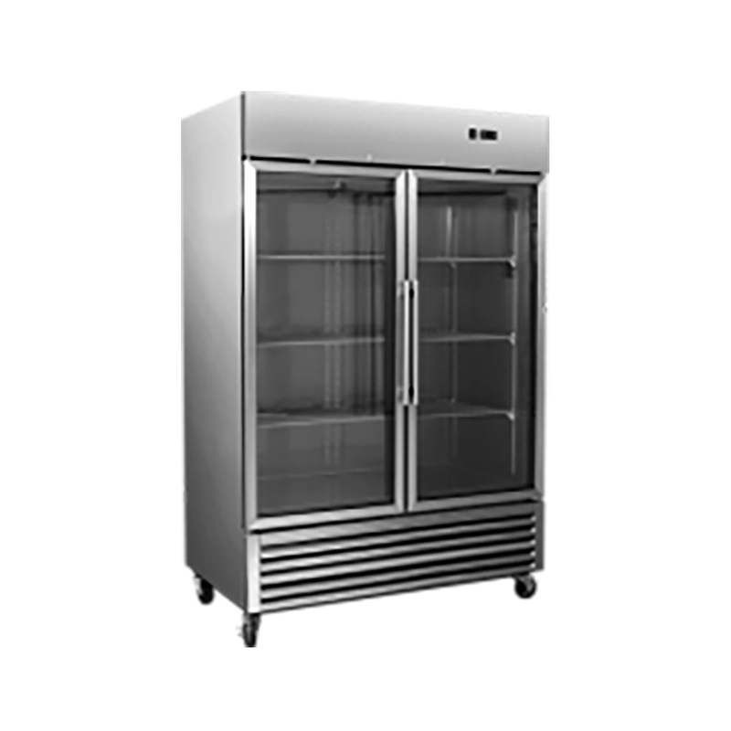 1310L / 2 portes / 0 ℃ à 8 ℃ Réfrigération commerciale de porte de verre de vitre de refroidissement