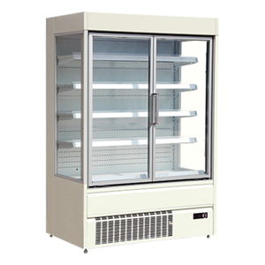 Réfrigérateur Dairy Dairy Dairy Dairy Glass Door Disprigerator avec éclairage LED