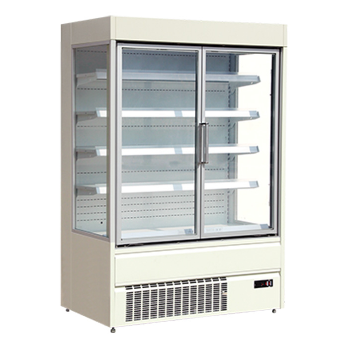 Réfrigérateur Dairy Dairy Dairy Dairy Glass Door Disprigerator avec éclairage LED