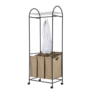 Rack à linge roulant avec panier