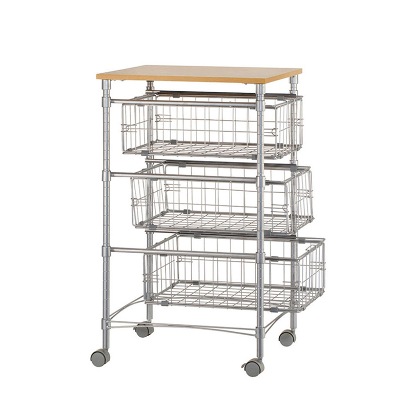 Rack de rangement de panier en fil de cuisine