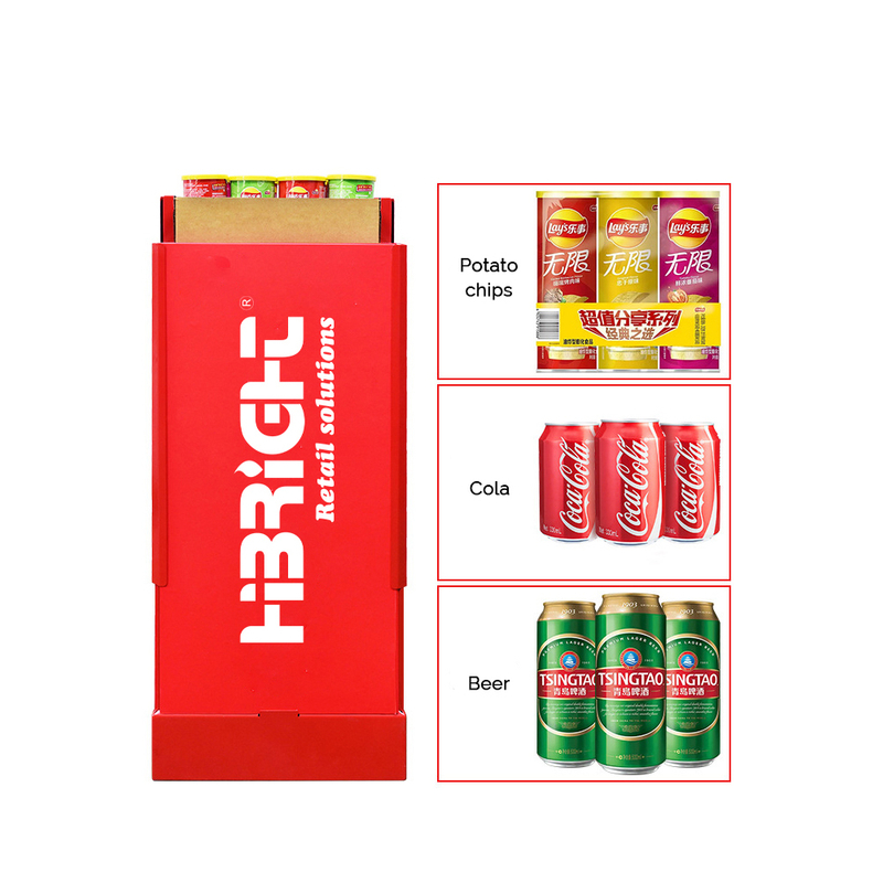 Stand de promotion avec système de poussoir