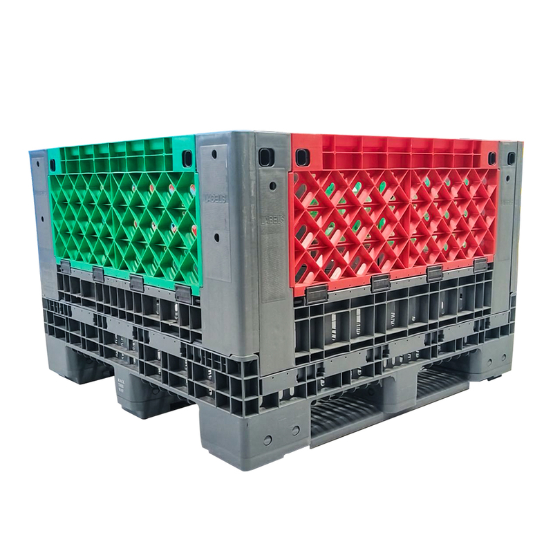 Boîte à palettes en plastique carré