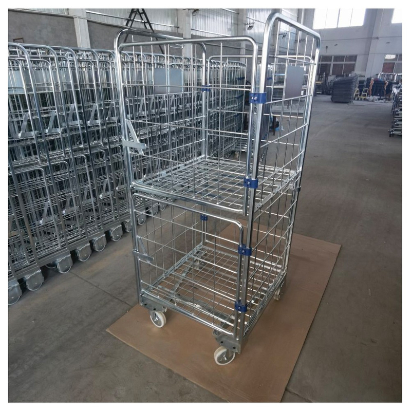 Chariot à cage de rouleau niditable